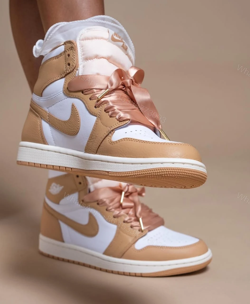 View 4 of First Copy Nike Air Jordan 1 High Praline