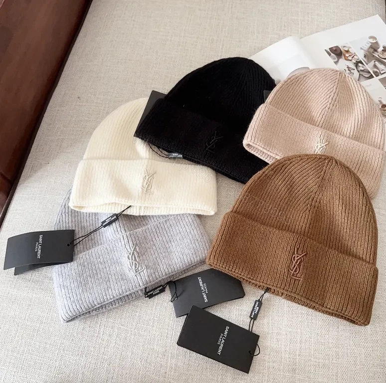 View 7 of Minimalist Knit Beanie â€” Ivory, Premium Knit Blend, Crest Logo, Everyday Luxury