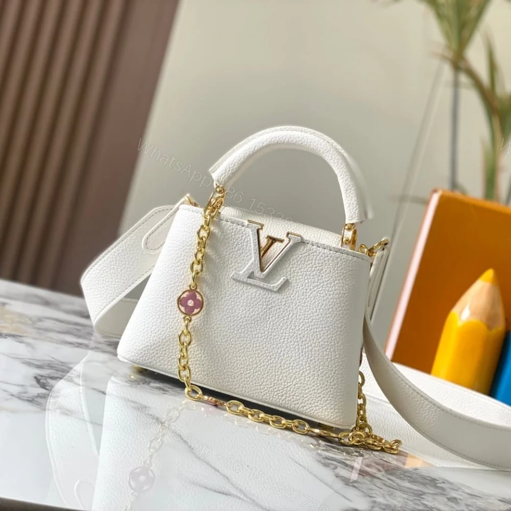 View 2 of Louis Vuitton Capucines Mini White 21Cm M23718