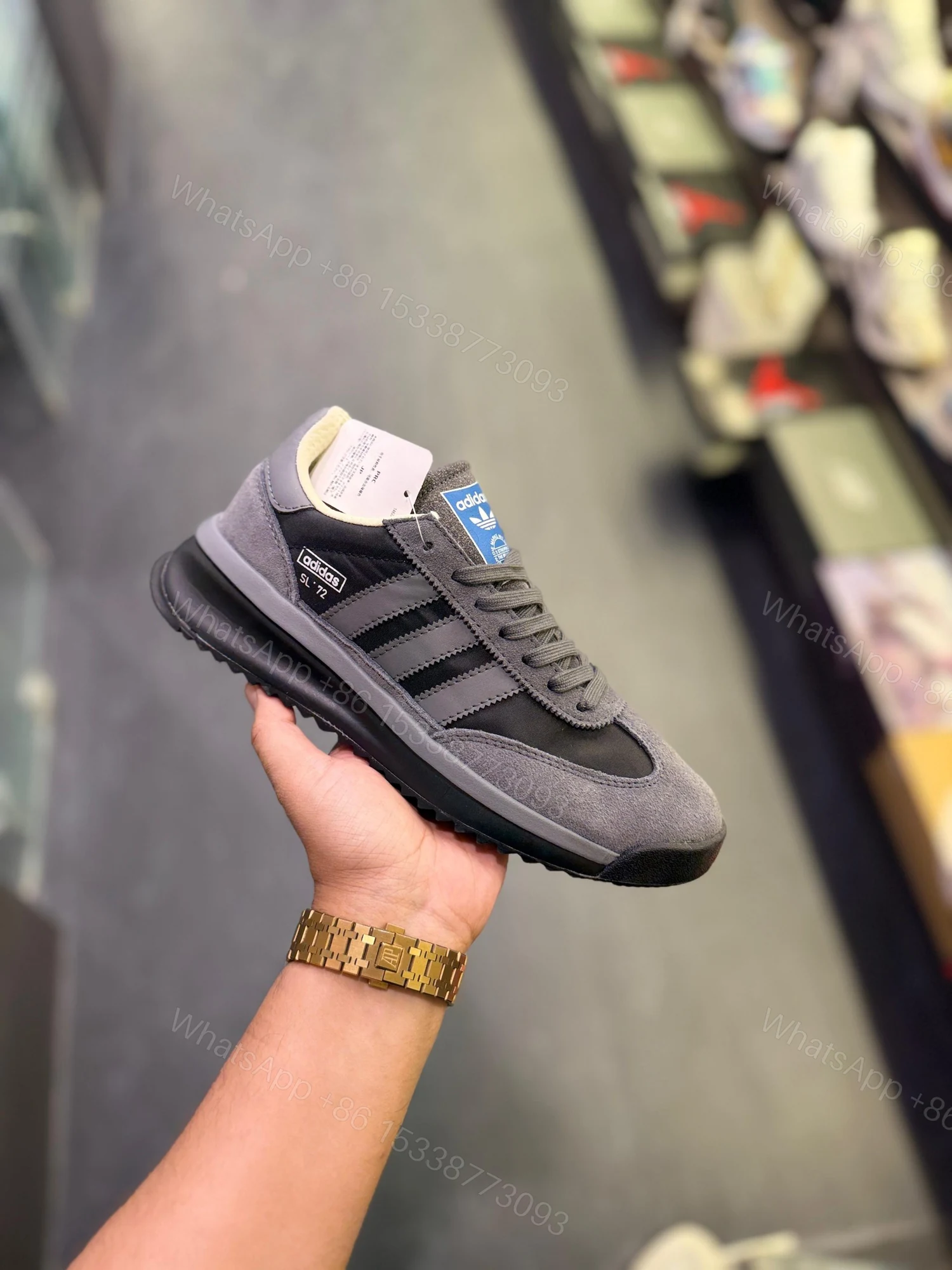 View 5 of ADIDAS ORIGINALS SL 72 BLACK SHOES FOR MEN