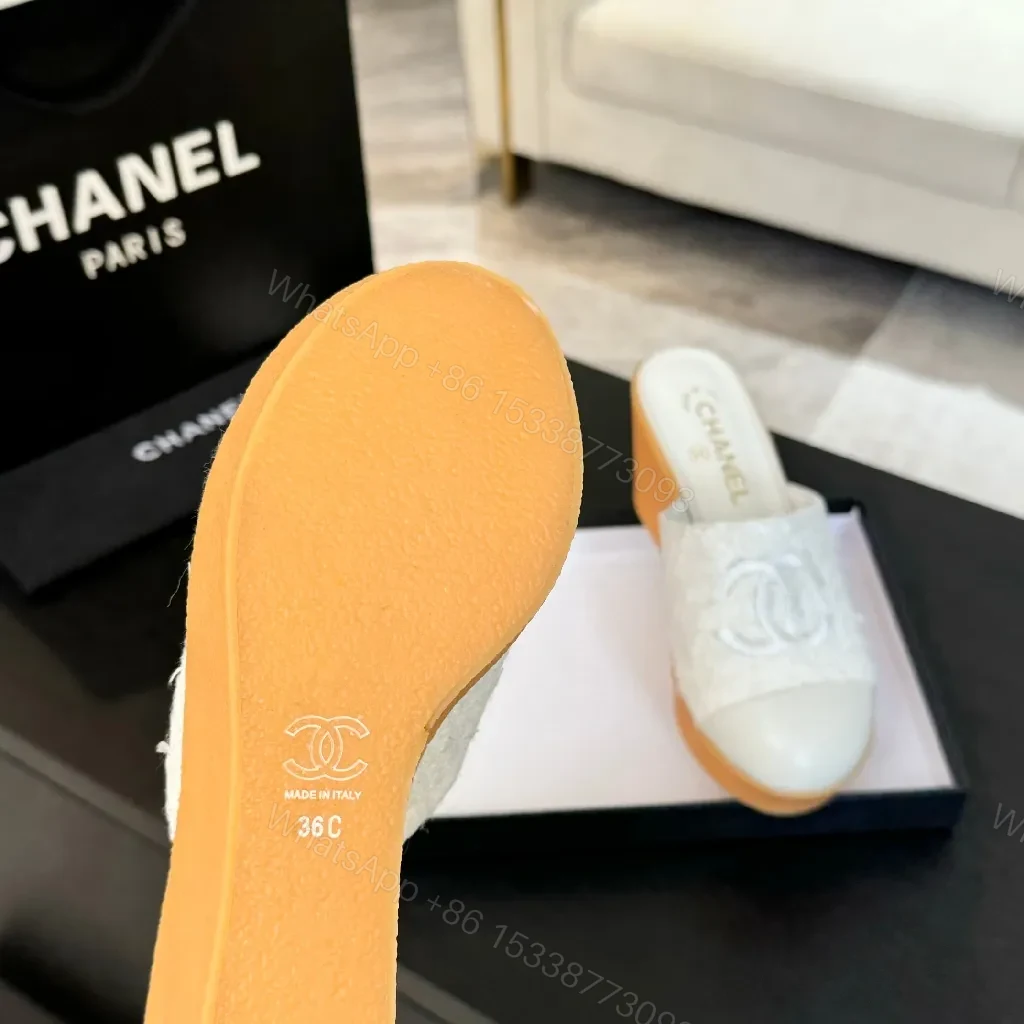 View 2 of Embroidered Slip-On Sandals – Subtle Luxury, All-Day Comfort