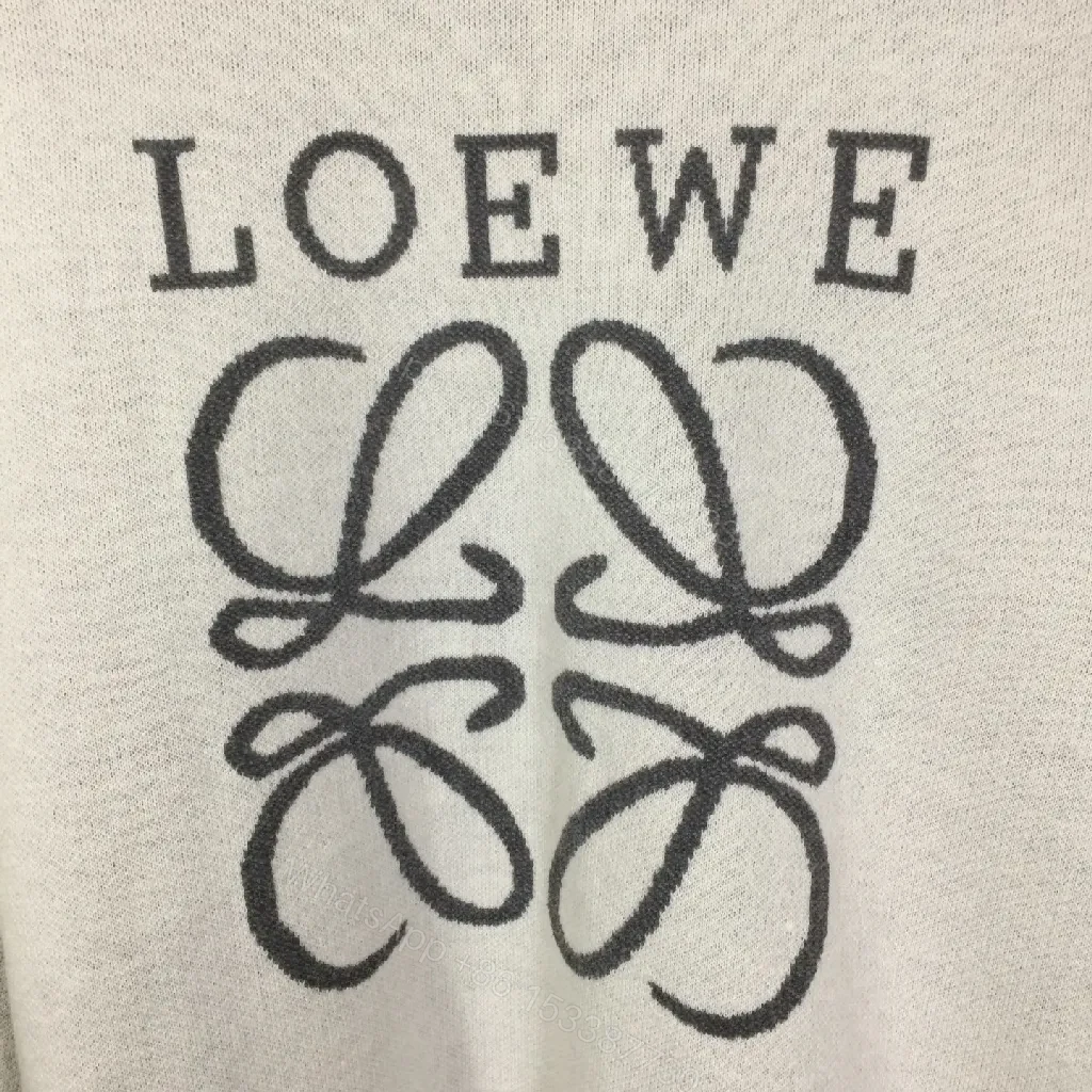View 7 of Soft Grey Knit Crewneck: Logo Graphic Elevation Knitwear