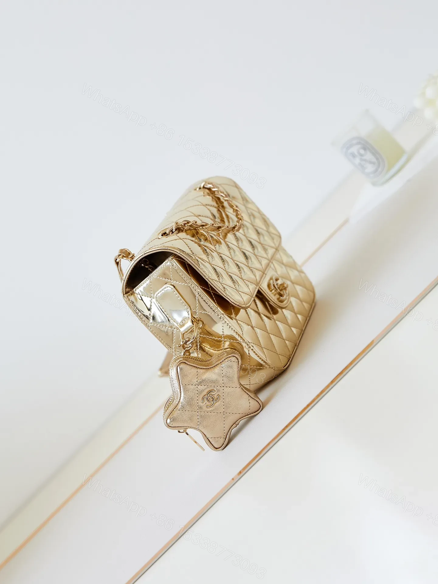 View 7 of Chanel 24C gold mirror star Bag