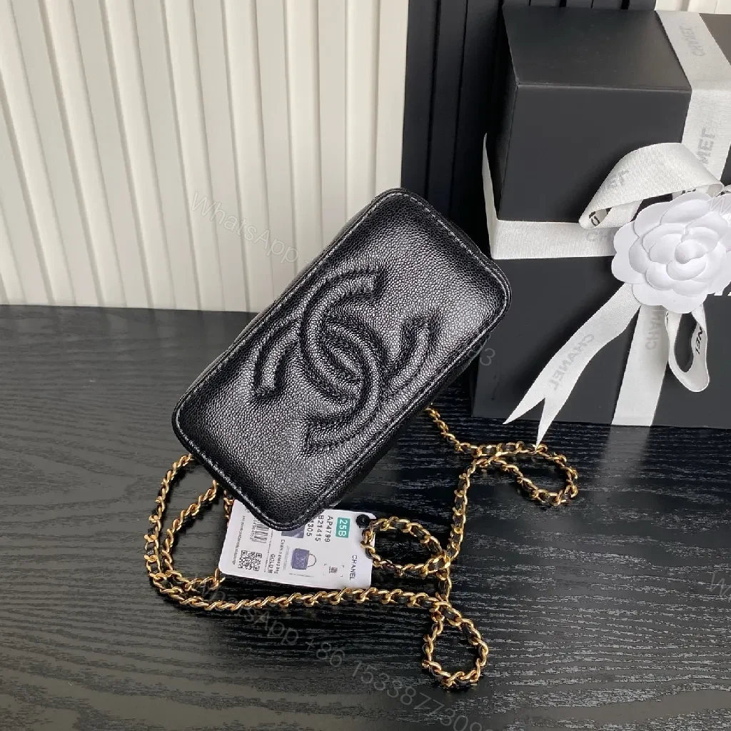 View 6 of Gold-Chain Quilted Mini Flap Bag: Luxe Evening Crossbody