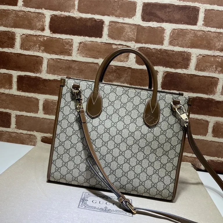 View 6 of G GG Supreme Tote: Leather-Trim Luxury Carryall