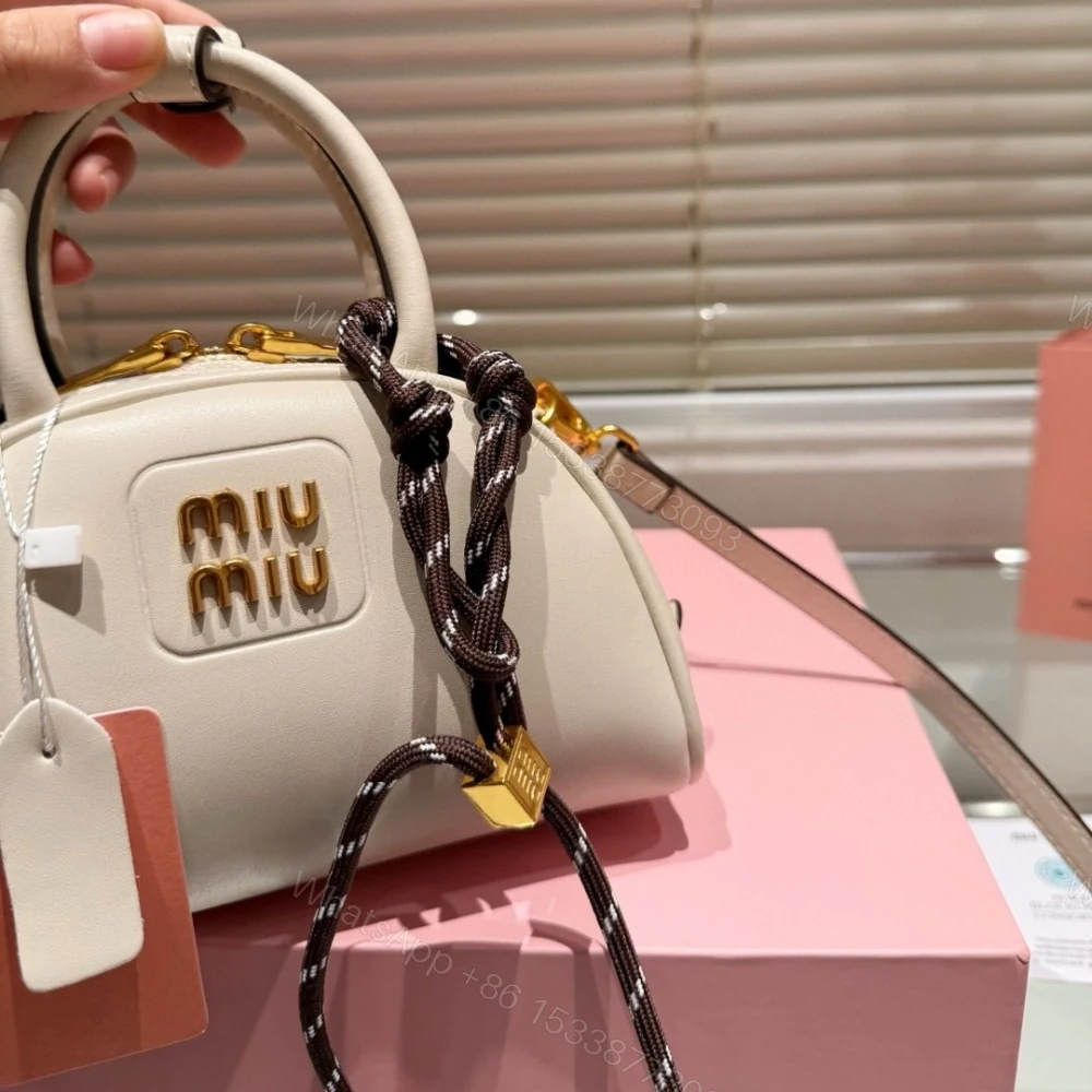 View 3 of MIUMIU TOP HANDLE BAG WHITE 18CM