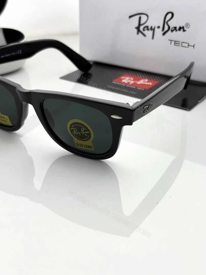 View 4 of First Copy Ray-Ban 2140 Black Shining Sunglasses UV Protected Premium Quality