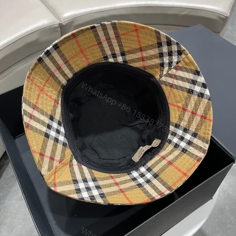 View 4 of Burberry Plaid Bucket Hat - Signature Pattern, Luxe Comfort