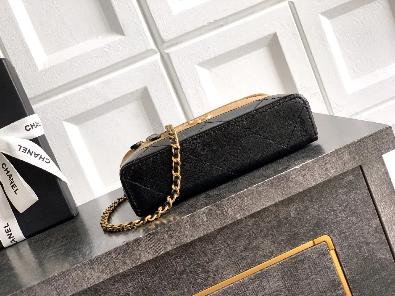 View 2 of Two-Tone Suede Crossbody: Textured Luxe, Everyday Versatility