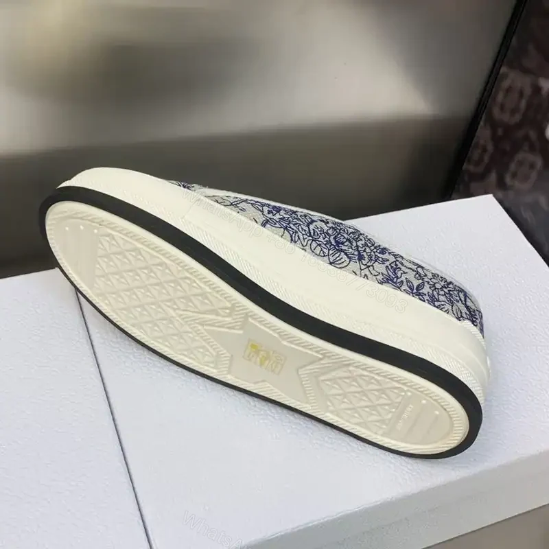 View 4 of WALK’N’DIOR PLATFORM SNEAKERS UNISEX JARDIN D’HIVER EMBROIDERED BLUE – CD187