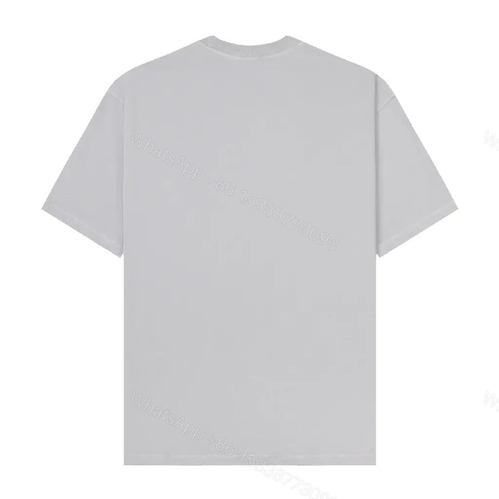 View 5 of Light Gray Cotton Tee Stone Island Logo Minimalist Style T-Shirt