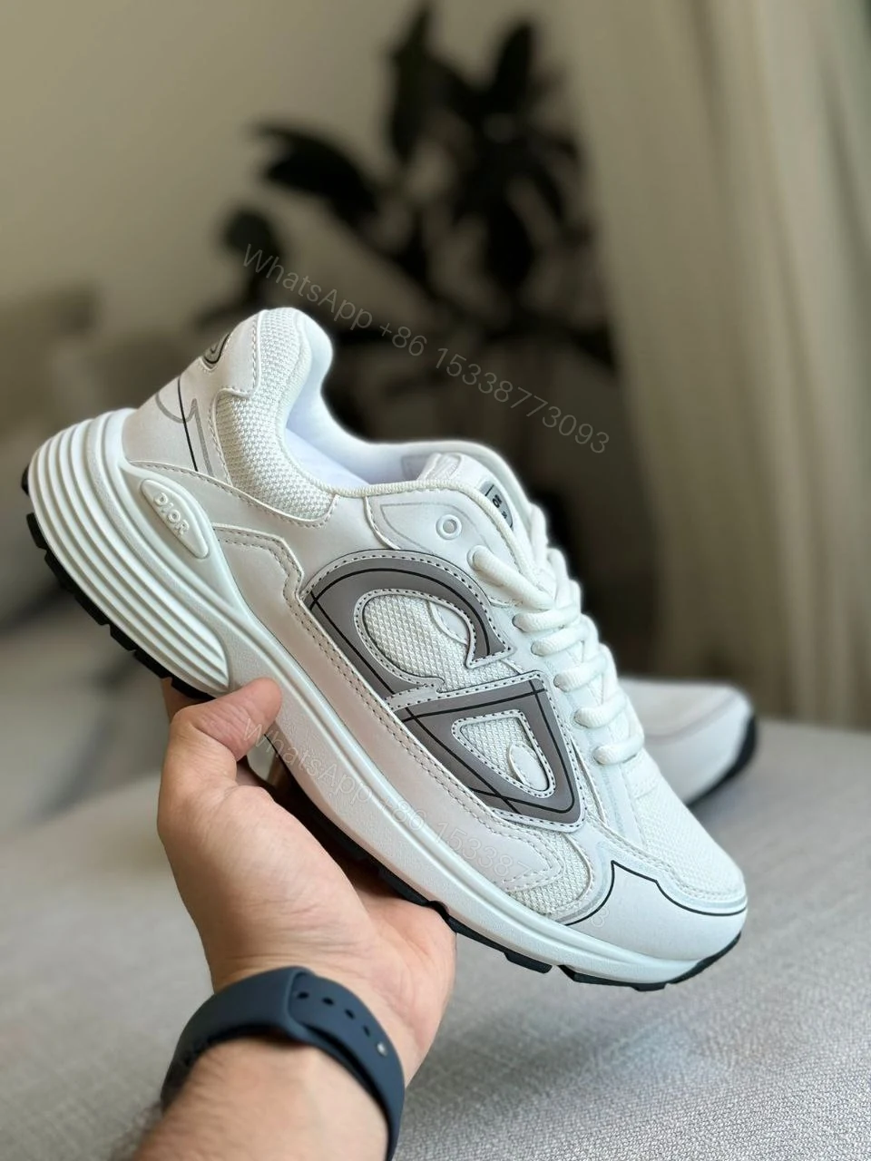 View 3 of DIOR | B30 SNEAKER IN WHITE
