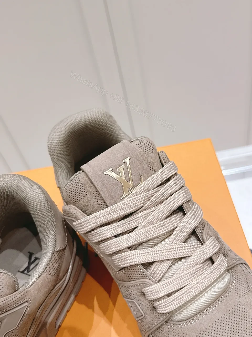 View 6 of Taupe Textured Luxe Sneakers - All-Season Comfort