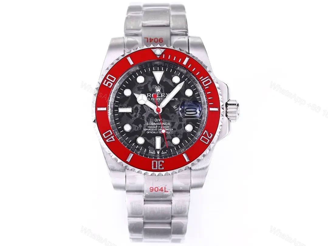 MKS Factory Clean Factory – **Rolex DIW Submariner Parakeet** – Red/Black, Custom — view 1