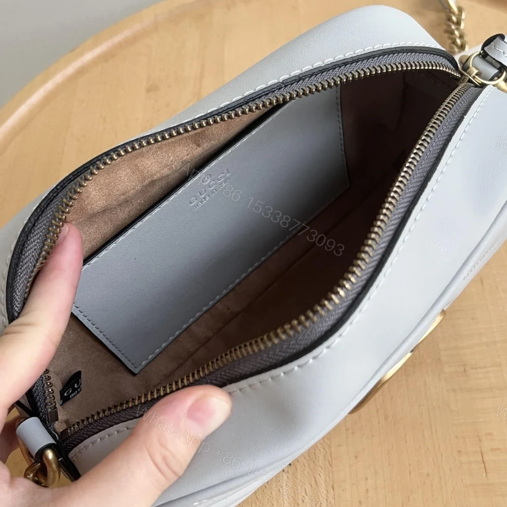 View 7 of Gucci GG Marmont Small Camera Bag Light Grey 24Cm