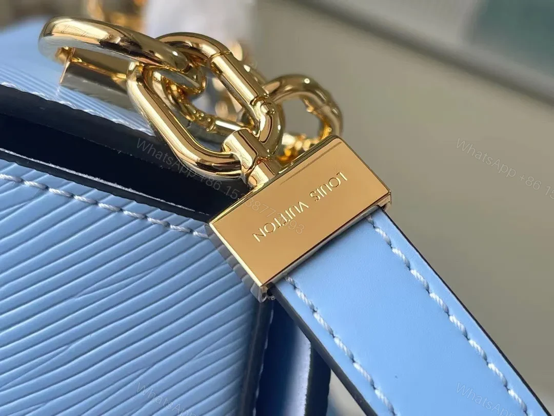 View 3 of Louis Vuitton LV Twist Like Auth Woman’s Blue Handbags 24cm