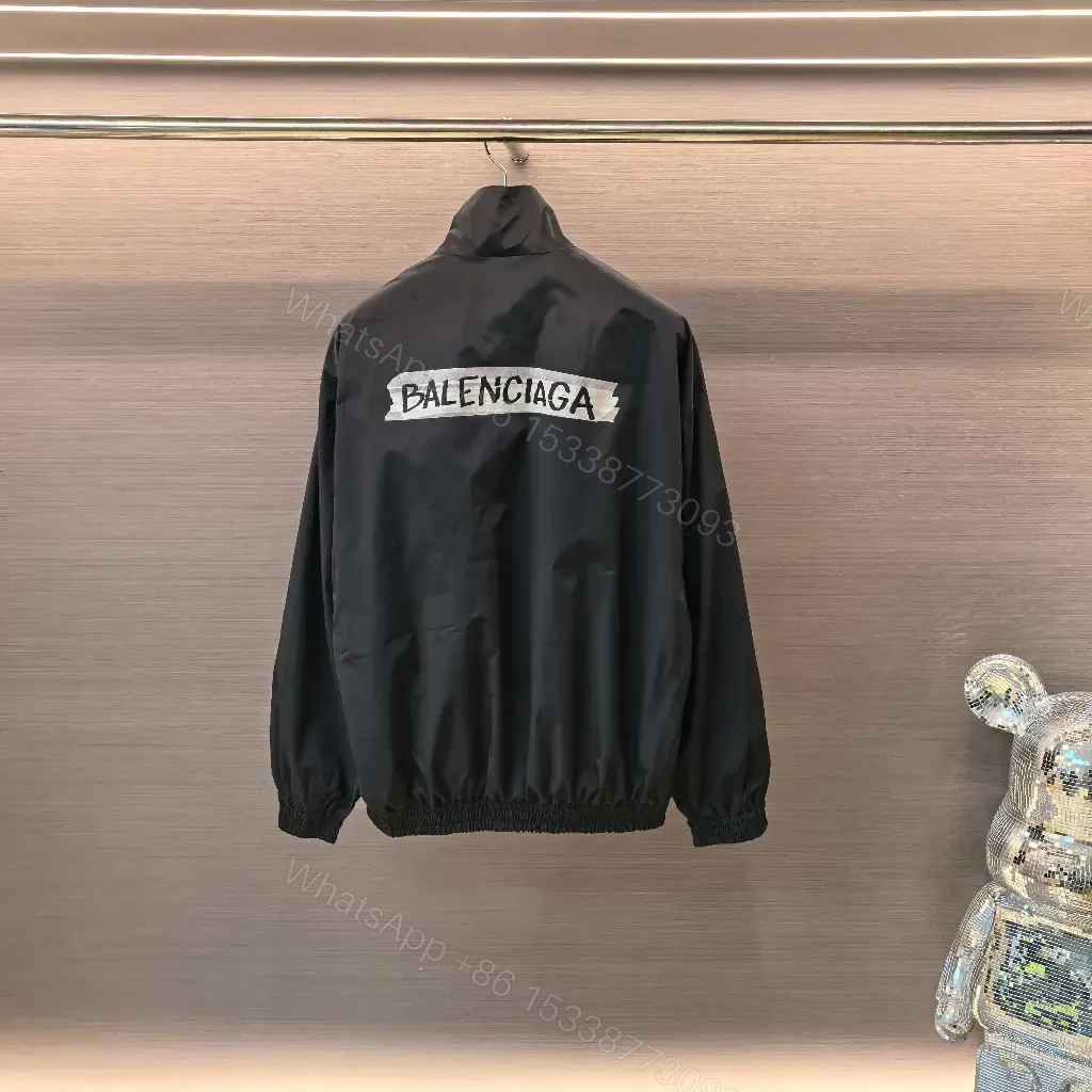 View 3 of Black Satin Windbreaker: Minimalist, Subtle branding, Packable jacket