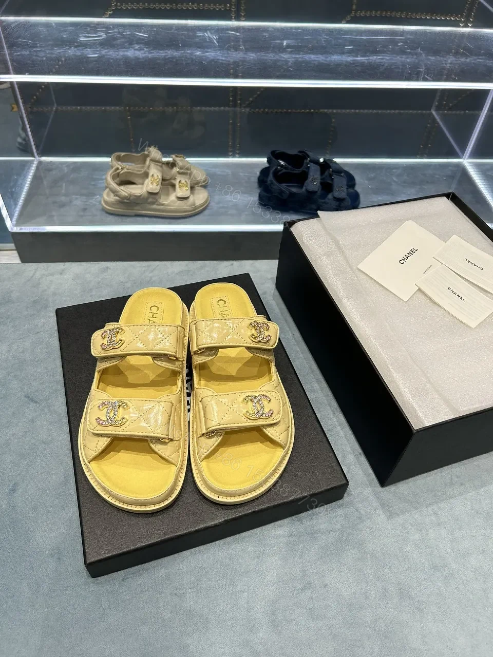 View 4 of Quilted Comfort Sandals - Premium Everyday Relaxed Luxe