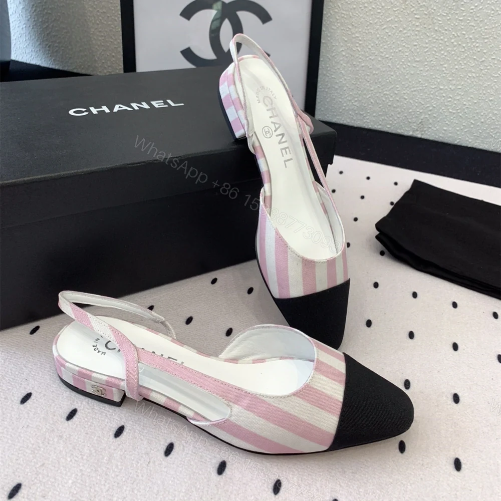 View 2 of 高仿Chanel*G31319A套腳露跟平底單鞋粉色免檢版