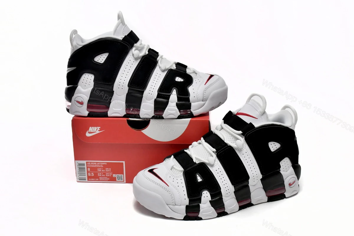 View 2 of Nike Air More Uptempo Black and White Panda 414962-105