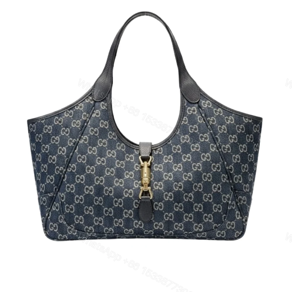 Gucci Mercato Medium Tote Bag Denim Navy Blue 36Cm — view 1
