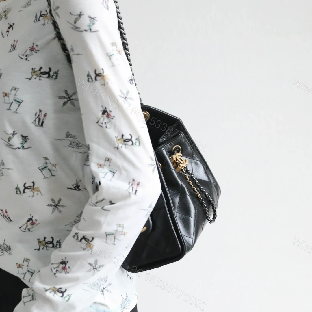 View 23 of 高仿Chanel*26C/25Bag系列AS5631鴛鴦皮穿鏈手袋Mini黑色免檢版