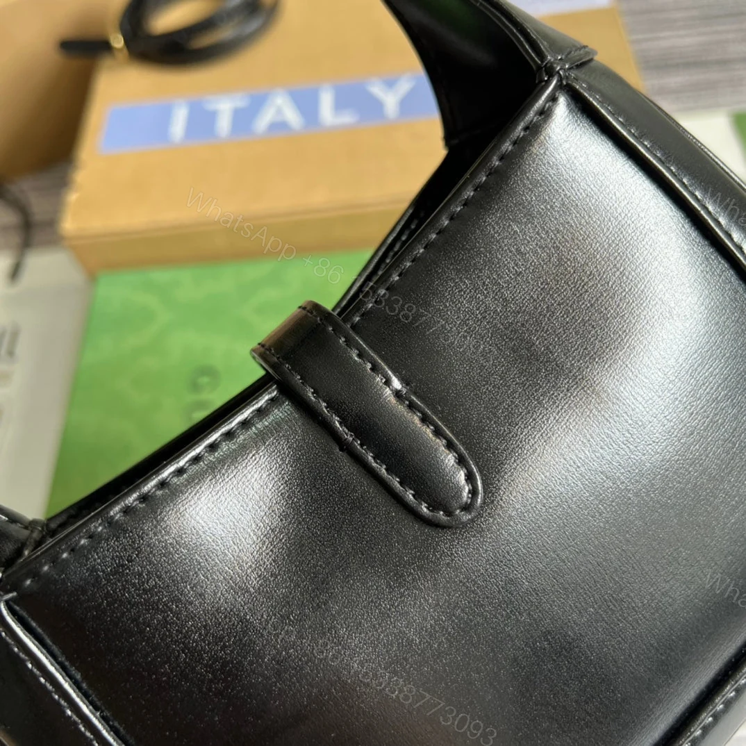 View 5 of GG JACKIE MINI 19 SHOULDER BAG IN BLACK CALFSKIN