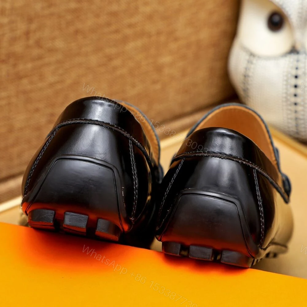 View 7 of Hermes Men’S Loafer Moccasin Polish With H Silver In Black