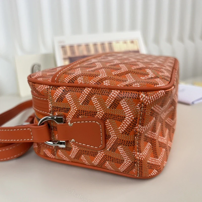 View 8 of 高仿Goyard*CAPVEP11相機郵差包橙色小號免檢版