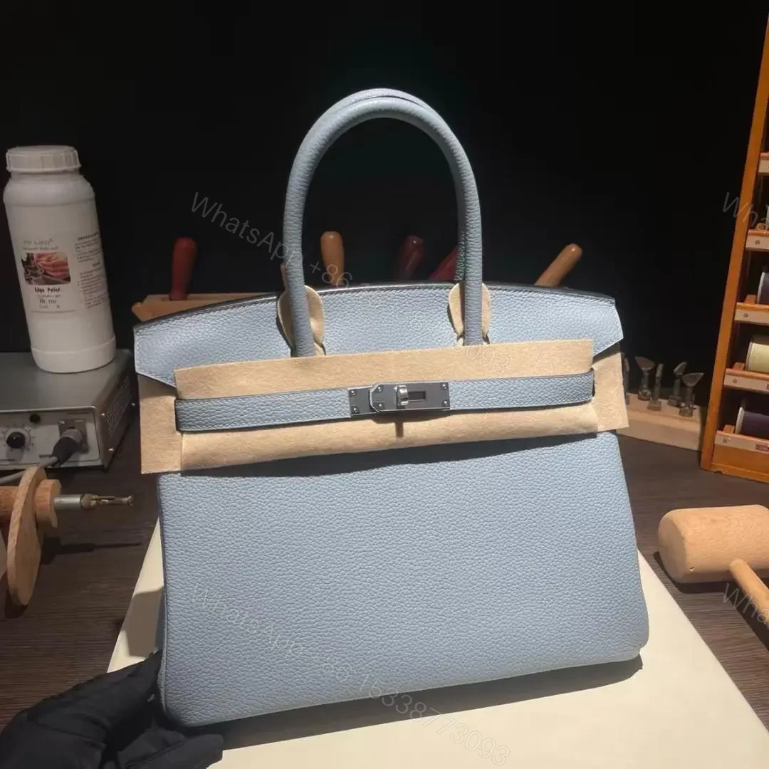 HN 25 CLOUD BLUE* TOGO LEATHER *SILVER* HARDWARE — view 1