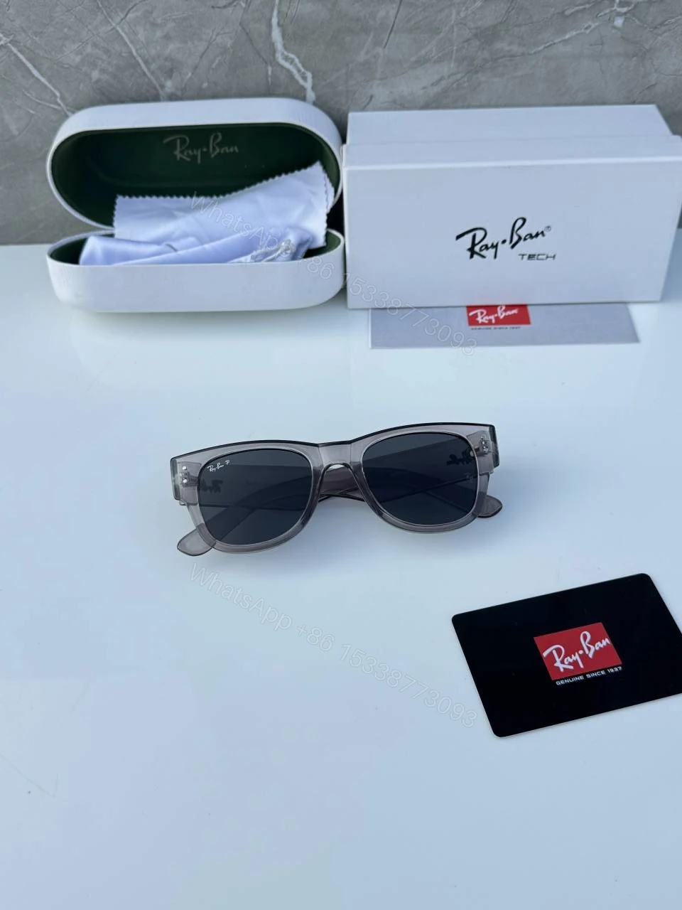 View 2 of First Copy Ray-Ban 0840 Grey Black Men’s Sunglasses