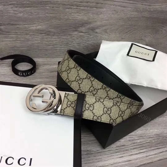View 2 of GUCCI GG SUPREME BELT WITH G BUCKLE – B37