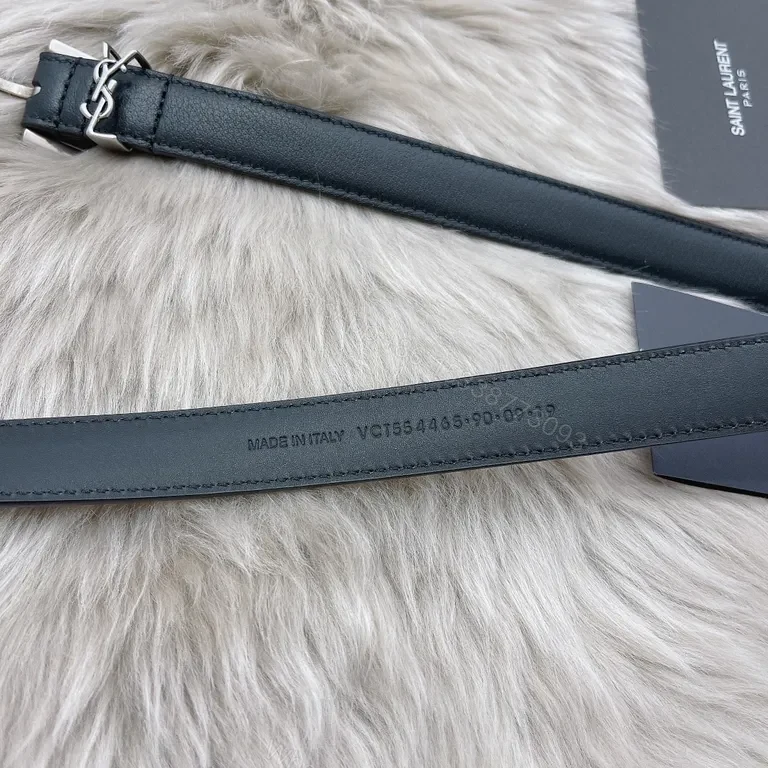View 4 of Chic Leather Belt with Modern Hardware - Luxury Accessory Belt