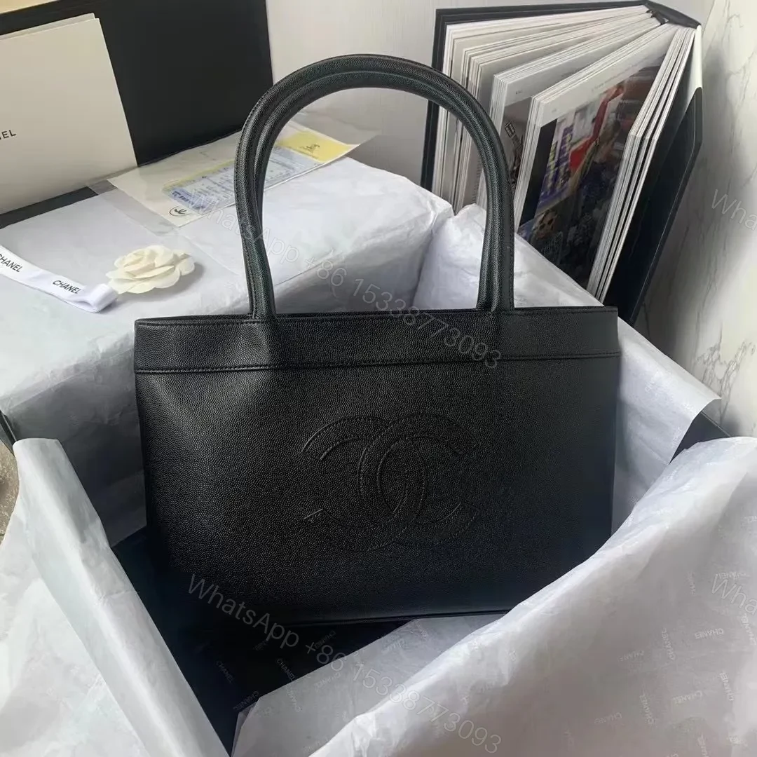 View 6 of Chanel Vintage Classic Like Auth Handbags Black Woman’s 30x21x8cm