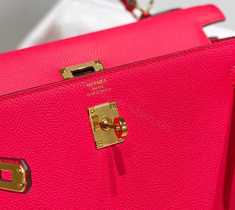 View 6 of KELLY 25CM IN ROSE TYRIEN EPSOM GOLD HARDWARE
