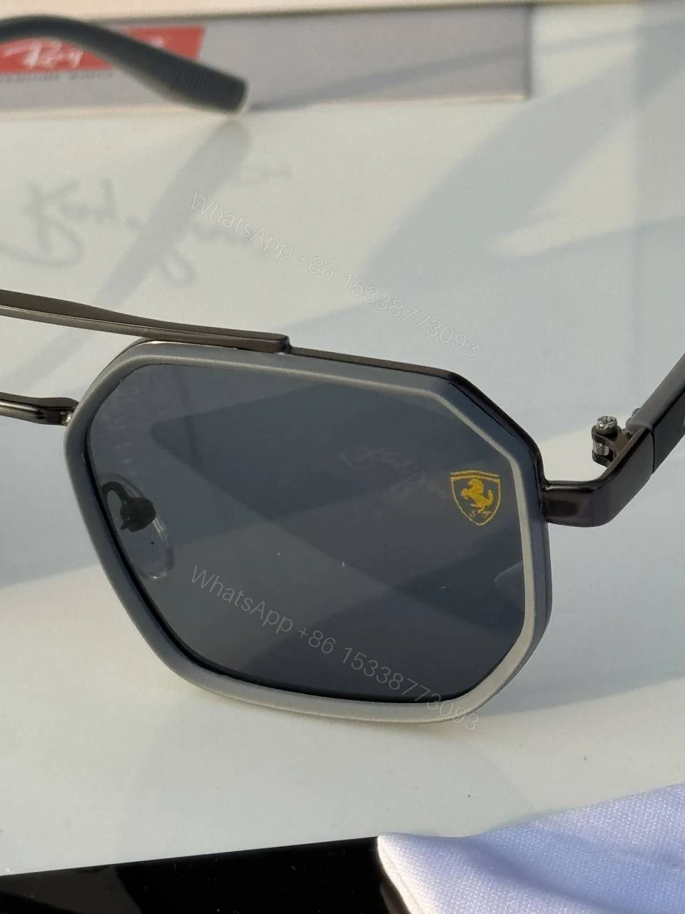 View 5 of First Copy Rayban 8820 Grey Black Premium UV Protection Sunglasses