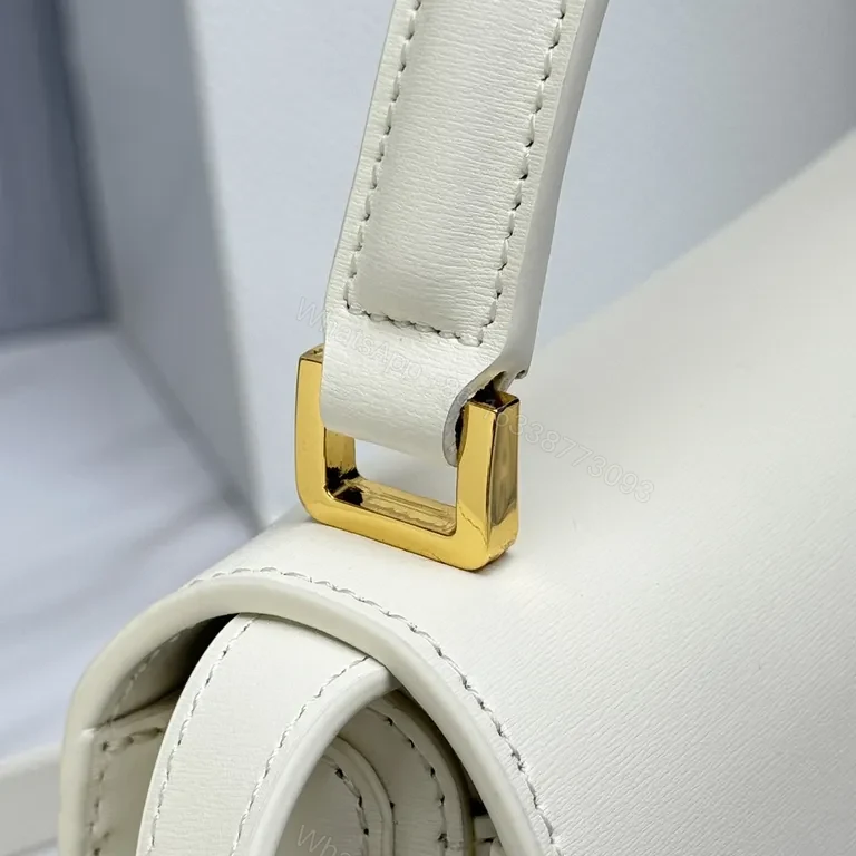 View 8 of Chic Box Bag: Dior-Inspired Leather Gold Hardware Bag