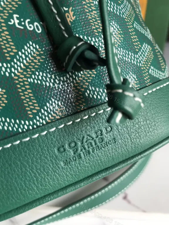 View 6 of Emerald Goyardine Bucket Bag: Luxury Daily Carry