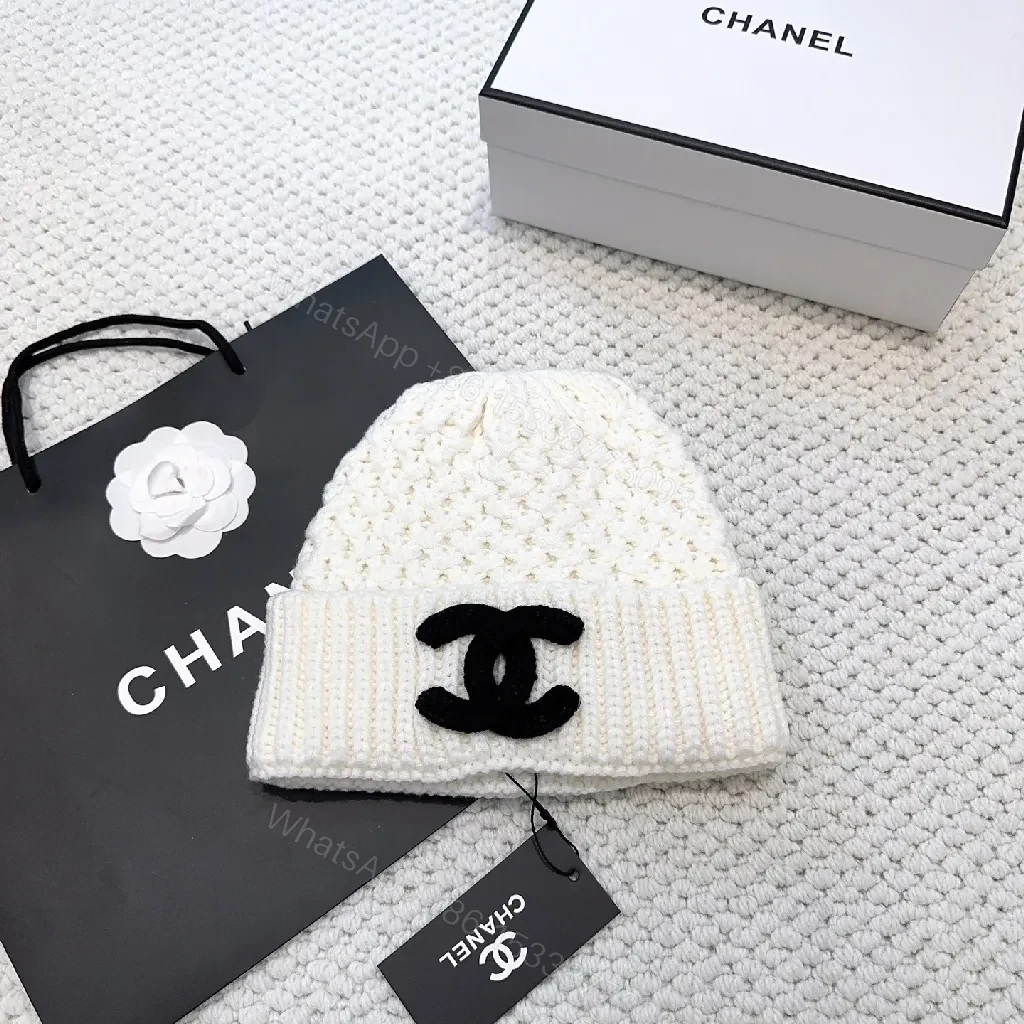 View 2 of Knit Beanie: Luxe Texture, Signature Emblem, Couture-Inspired