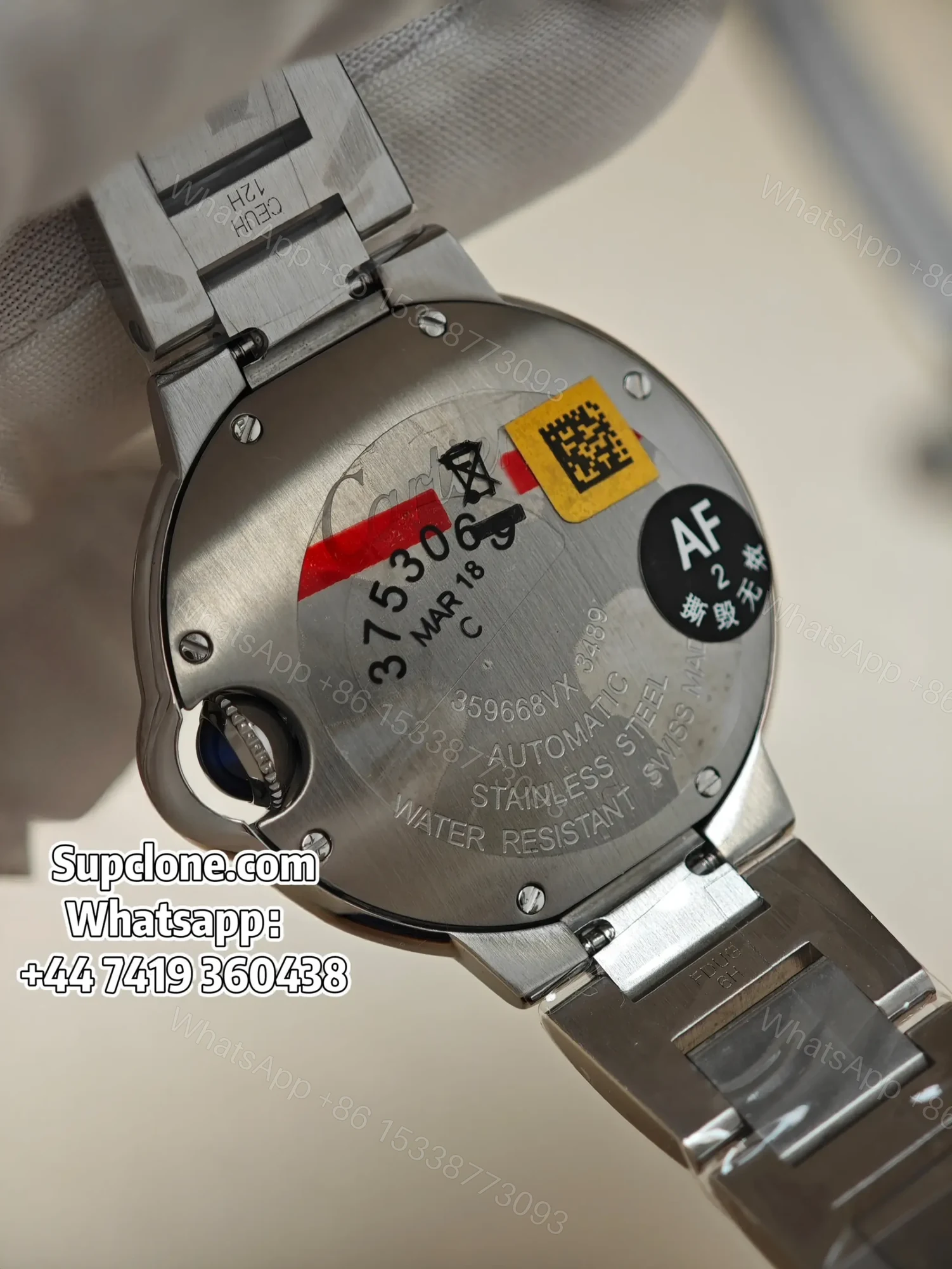 View 5 of Cartier Ballon Bleu 28mm WE902073 Super Clone Silver Plated Dial