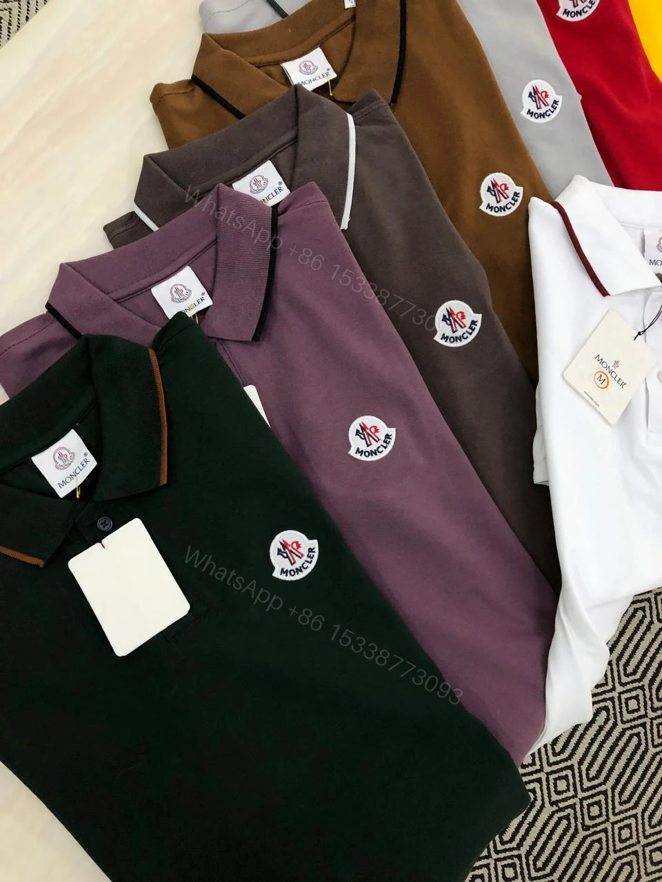 View 12 of FIRST COPY MONCLER FABRIC COTTON LYCRA POLOS T-SHIRT