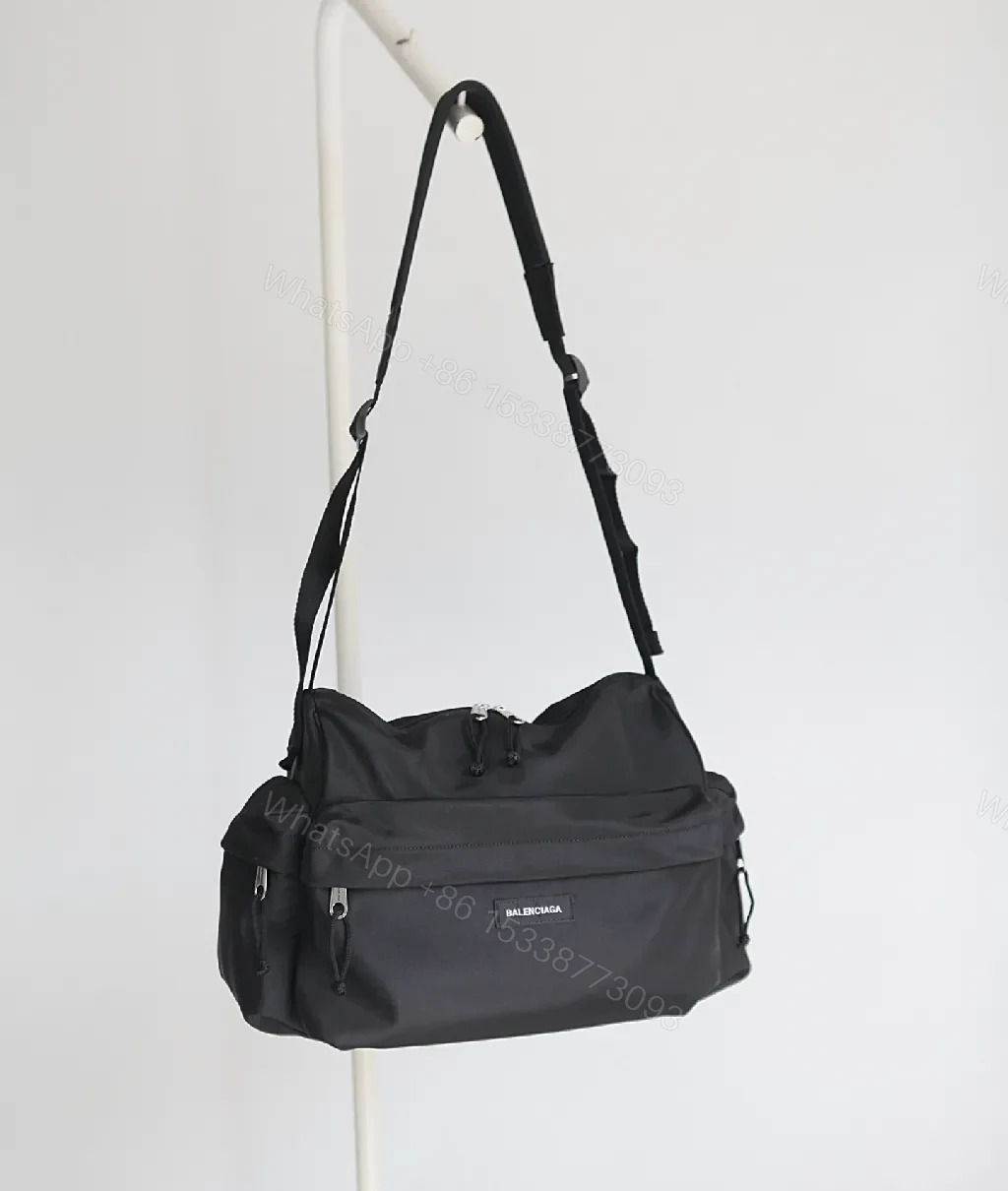 Black Nylon Tote, Compact Utility, Minimalist Chic, Water-Resistant, Carryall — view 1