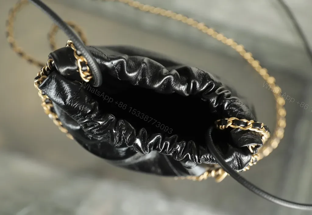 View 3 of Velvet Chain-Detail Shoulder Bag: Luxe Compact Elegance