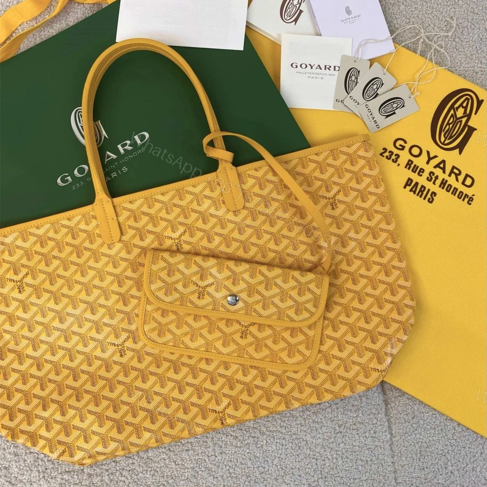 View 2 of 高仿Goyard*STLOUIB滿印Tote購物袋黃色中號免檢版