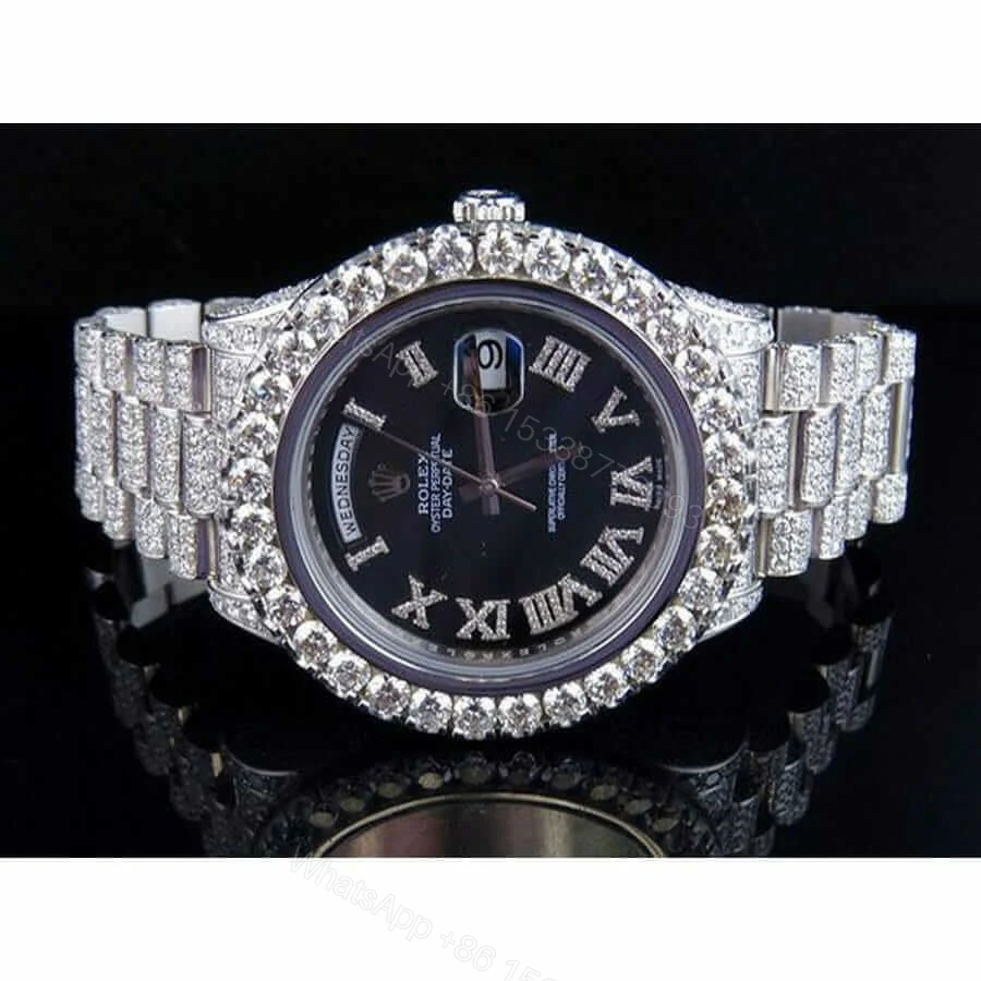 View 4 of Rolex Day-Date 218239 Super Clone Fully Iced Out: 41mm White Gold Diamond President