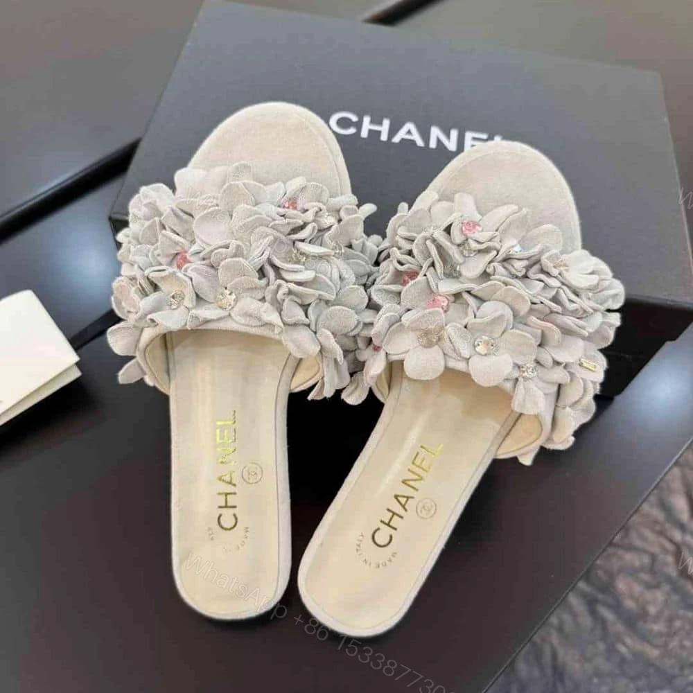 View 4 of CHANEL MULES SUEDE KIDSKIN AND STRASS WHITE G46231 B19043 NAEYA