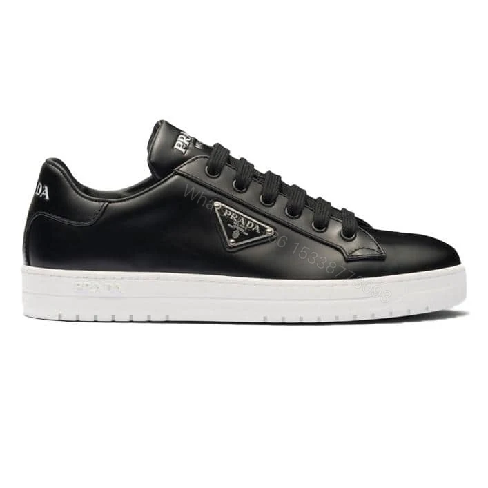 PRADA DOWNTOWN BRUSHED LEATHER SNEAKERS – PRD036 — view 1