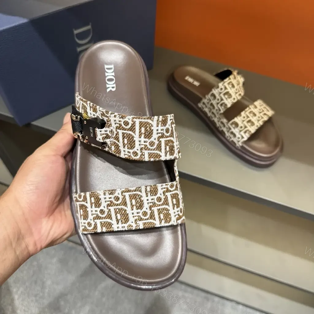 View 7 of Textured Strap Slides: Luxury Comfort Footwear