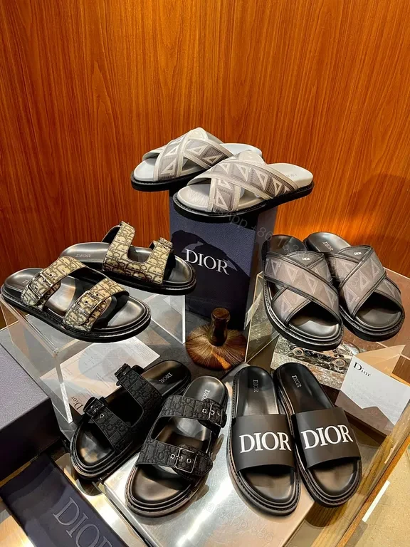 View 9 of Bold DIOR Leather Slide: Luxury Comfort Slide Footwear