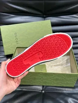 View 8 of GUCCI TENNIS 1977 SHOES SNEAKERS IN EBONY/BEIGE – GC279